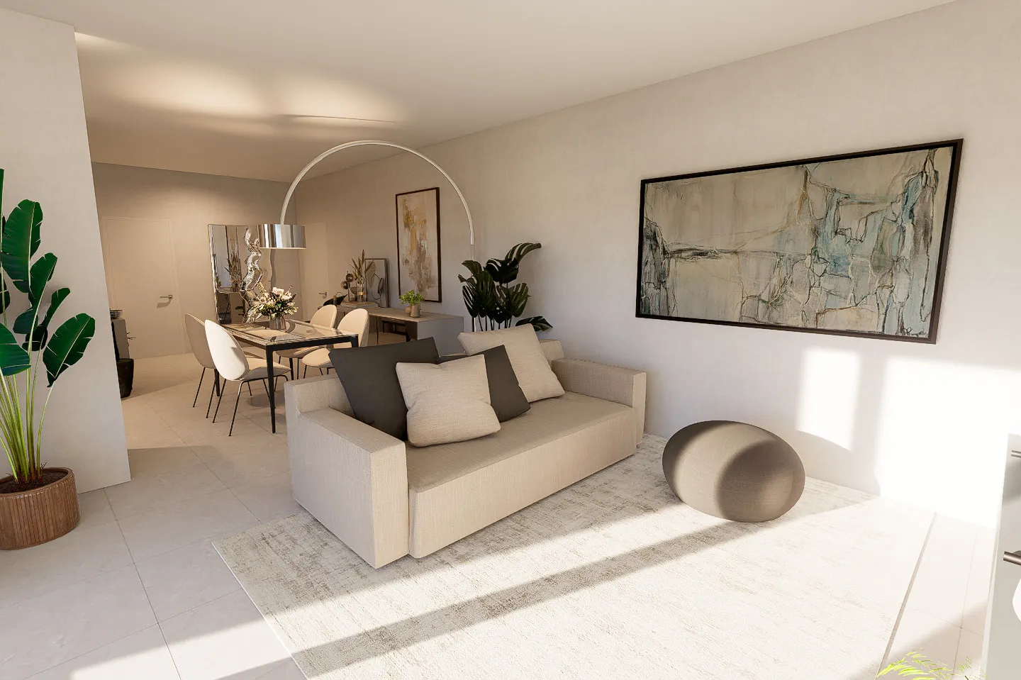 interior-design-appartamento-toni-neutri Progetto interni moderni in toni neutri senza ostacoli o barriere